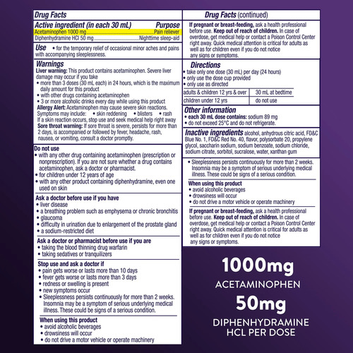Vicks Painquil Pm Analgésico Y Ayuda Para Dormir 12oz