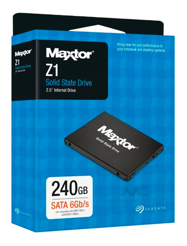 Unidad de Estado s/ólido 240 GB, SATA, 6 GB//S, 2,5 Maxtor Z1 Color Negro