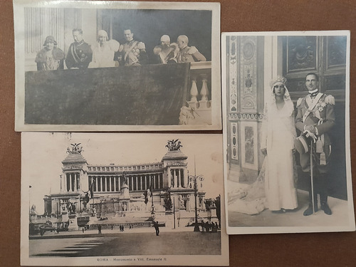 Fotos Fascistas. Lote Tarjeta Postal. Firma. Colección Piero