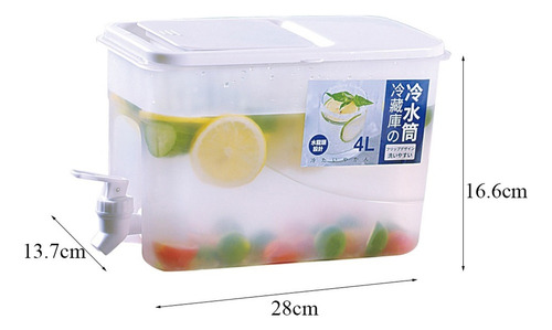 Jarra De Agua For Bebidas De 4 Litros For Jarra, Sin Bpa,