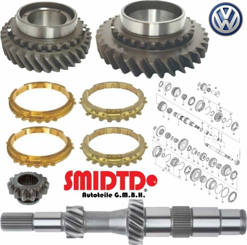 Kit De Flecha Engrane 1a 2a Reversa Vw Combi Panel 1.8 86-01