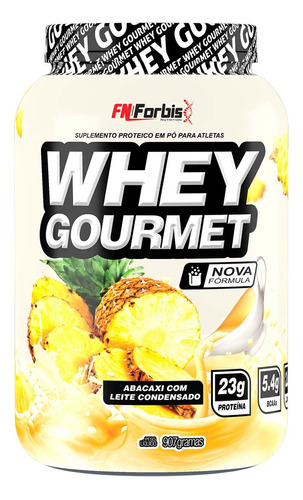 Whey Protein Gourmet 900g - Fn Forbis - Proteina Sabor Abacaxi com leite condensado