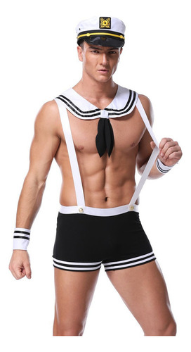 Pijama Sexy Para Hombre, Traje Marinero Sexy, Pantalones