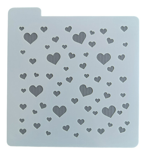 Stencil Corazones Repostería Porcelana Manualidades