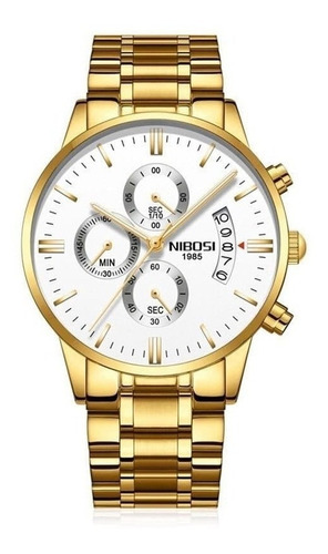 Relógio Masculino Nibosi Aço Inoxidável Envio Disponível