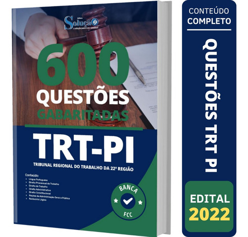 Caderno De Questões Trt Pi Tribunal Regional Trabalho Piauí