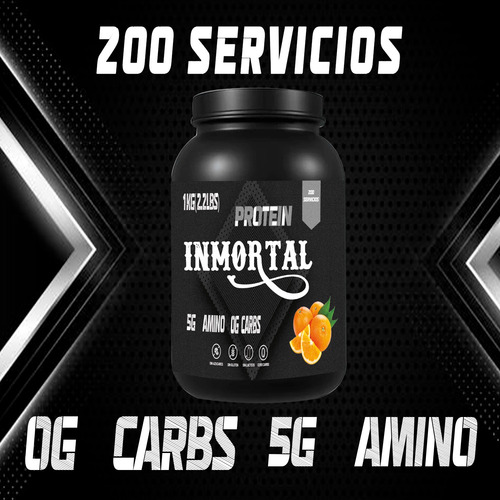 Aminoácidos En Polvo Inmortal 1 Kg Varios Sabores 100 Servis Naranja