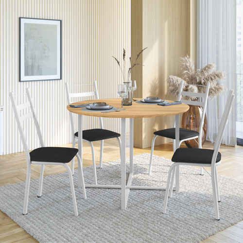 Conjunto Mesa Jantar Com 4 Cadeiras Artefamol