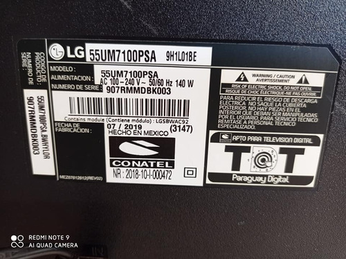 Desarme Smart Tv LG 55um7100psa 