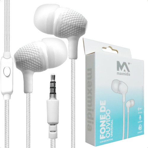 Fone De Ouvido Tipo P3 Com Microfone Estereo Com Fio