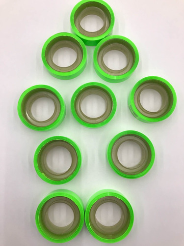 Imagem 2 de 3 de Fita Adesiva 12x10 Durex Colorido Verde Claro Pacote Com 10