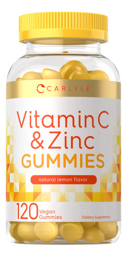 Gomitas De Vitamina C Y Zinc Supplement Carlyle, 120 Unidade