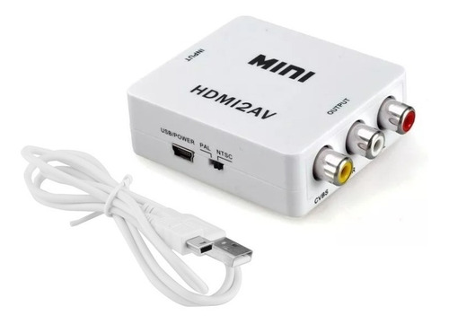 Conversor Adaptador Hdmi A Rca Audio Video Analógico Full Hd