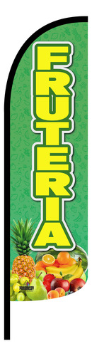 Bandera Publicitaria Promocity Frutería Verde 4x1 Completa Fruteria Verde