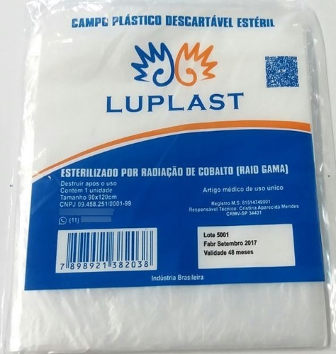 Kit Campo Plastico Descartavel Esteril - 10 Unidades