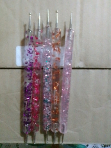 Imagen 5 de 5 de Pincel Y Punteros Para Diseño De Uñas Acrílicas