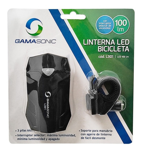 Imagen 3 de 4 de 2 Linternas Bicicleta Luz Led Delantera Soporte Manubrio
