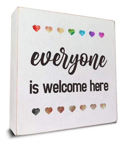 Inspirador Diversity Quote Everyone Is Welcome Here Caja 5 X
