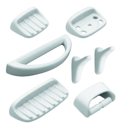 Kit Accesorios 7 Piezas Ferrum Loza Blanco De Pegar Integral