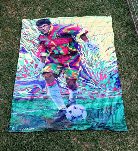 Frazada Cobija Manta Matrimonial 1.5 X 2 M Fútbol Portero