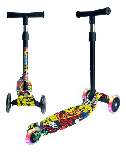 Scooter Patín Del Desmontable Luces Led Para Niña Niño