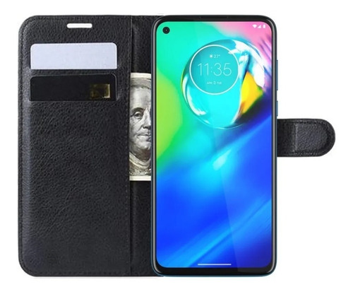 Funda Agenda Estuche Motorola G8 Power + Vidrio Templado