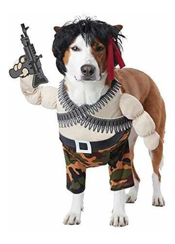 Disfraz De Rambo Para Perro, Talla M 