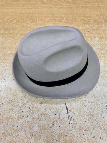 Sombrero Paño Fedora Color Hueso -corralero Sastrería-.