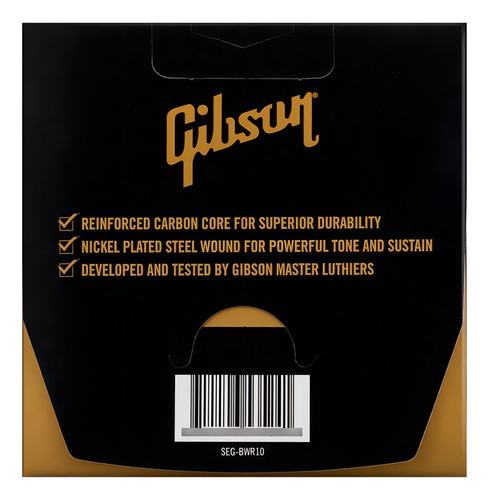 3 Encordados Gibson Guitarra Eléctrica Bwr Calibre 10/46