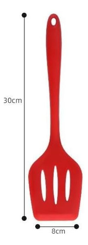 Espátula De Silicona Resistente Al Calor, Antiadherente Roja