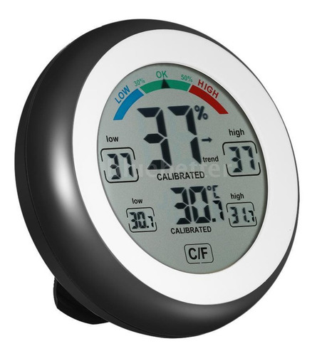 Higrómetro Termómetro Temperatura Y Humedad Reloj Digital Lc