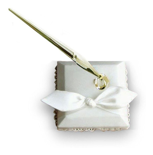 Elegant Ivory Bridal Wedding Pen Set Soporte With Nice