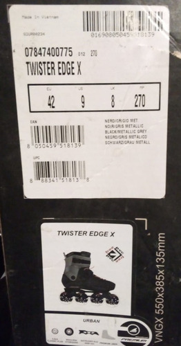Patines Rollerblade, Twister Edge X Talla 42 Color Negro