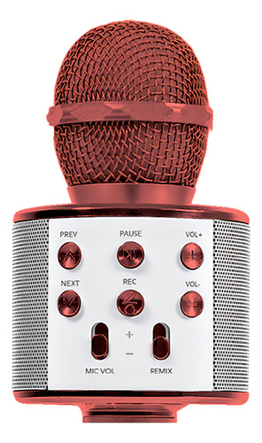 Micrófono Bluetooth Karaoke Star Voice Cor Rose para niños
