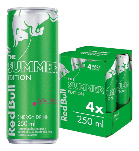 Energético Red Bull Pitaya 250ml 4 Latas