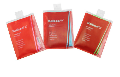 Imagen 3 de 3 de Kit Bandas Planas Elasticas Latex Yoga Tiraband Balboafit