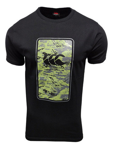 Remera Canterbury Algodon Printed Tee Camouflage Negro