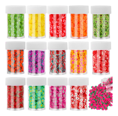 Frutas Encapsuladas para decoración de Uñas de silicona 12000 Unidades ovaladas