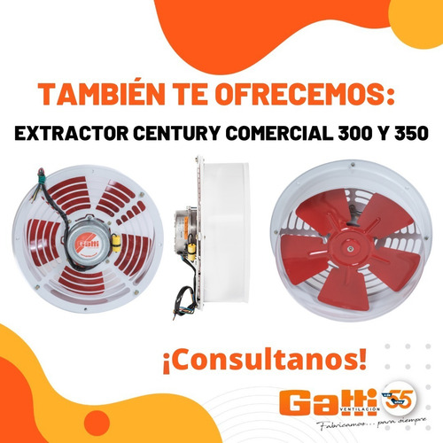Extractor Semindustrial Para Baño/cocina 40 Cm P/pared Gatti