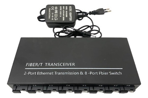 Switch Para Backbone Fibra 8fo + 2ge Para Ptp Ou Ftth Metro