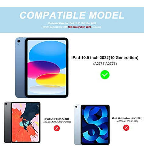 Funda Con Teclado Besky / Para iPad 10.9 / Blue