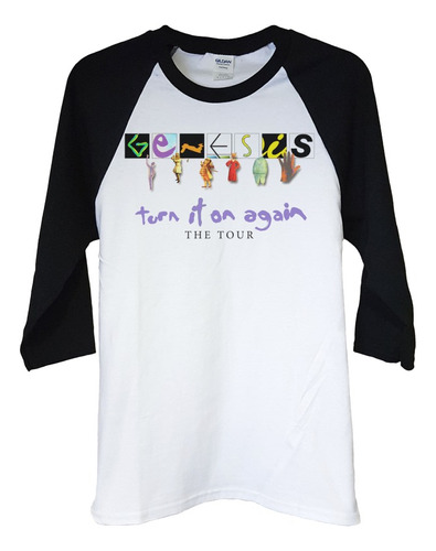 Polera Raglan 3/4 Genesis Turn It On Again Rock Abominatron