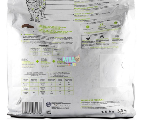 Imagen 6 de 6 de Alimento Nupec Indoor Gato Adulto Pollo Salmon Arroz 1.5k