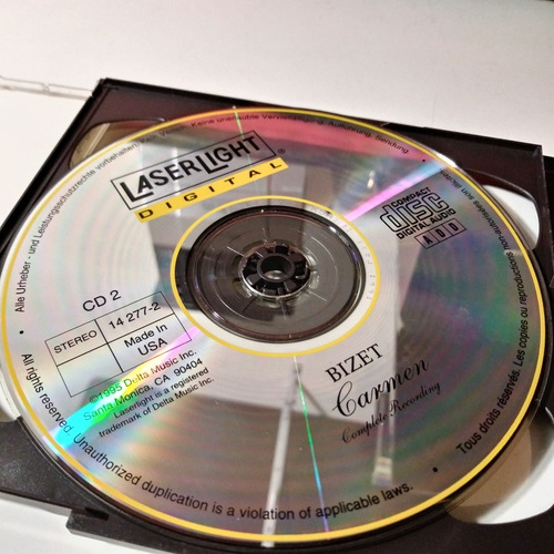 Imagen 3 de 4 de Carmen Georges Bizet 2 Cd Set Complete Recording Ed Usa, Lea