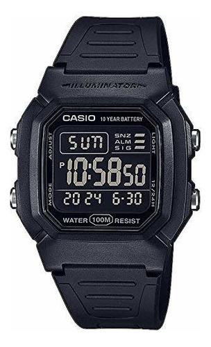 Reloj De Cuarzo Casio Para Hombre Con Correa De Resina, Negr