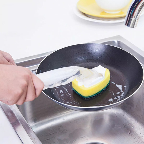 Esponja De Cocina C/mango Dispenser Detergente Oferta Nuevo