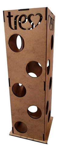 Torre Porta Capsulas Tres Coracoes Mdf Natural