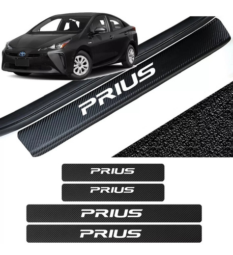 Sticker Protección De Estribos Prius Toyota Fibra De Carbono