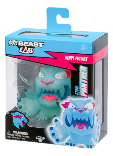 Mr Beast Lab Figura Coleccionable De Vinil Glow Panther