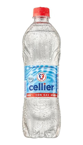 Agua Mineral Cellier Con Gas 600ml Pack X9 Unidades